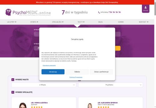 NZOZ PSYCHOMEDIC.PL KLINIKA PSYCHOLOGICZNO-PSYCHIATRYCZNA Michał Niewiński